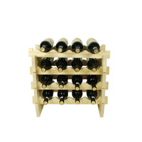 Stackable Wooden Wine Rack for Desktop - Customizable Display Stand for Red Wine Bottles