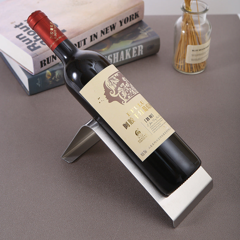 Stainless Steel Wine Rack Arch-shaped European Style Wine Holder Home Wine Cabinet Ornament