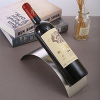 Stainless Steel Wine Rack Arch-shaped European Style Wine Holder Home Wine Cabinet Ornament