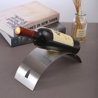 Stainless Steel Wine Rack Arch-shaped European Style Wine Holder Home Wine Cabinet Ornament