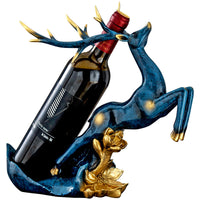 American Style Elk Wine Rack Cabinet Decoration European Living Room Entrance Restaurant Red Wine Storage Shelf Ornament