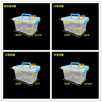 Plastic Transparent Storage Box with Lid, Large, Medium, Small Sizes, Portable Organizer for Building Blocks, Toys, Sundries, Food