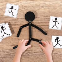 Educational Wooden Poseable Figure Toy for Early Learning and Creative Enlightenment for Children 2-6 Years Old