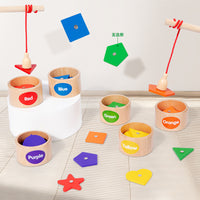 Magnetic Fishing Game for Toddlers, Shape and Color Sorting Educational Toy, Early Learning Quantity Recognition Puzzle