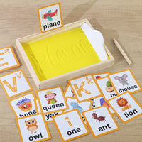 Kids Montessori Wooden Sand Tray for Letter Tracing and Drawing - Early Education Learning Toy