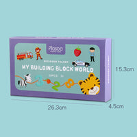 Kids Wooden Bead Maze and Lacing Toy Set for Early Education, Boys and Girls 2-4 Years Old, Large Building Blocks