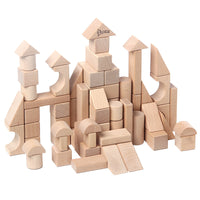 Prince Mama Original Wood Large Particle Building Blocks Clear Water Early Education Wisdom Assembly Kindergarten Baby Wooden Box 1-6 Years Old