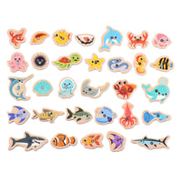 Wooden Magnetic Ocean Fishing Game Toy for Kids, Educational Cognitive Fun Parent-Child Interactive Play