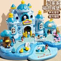 New Pretend Play Magnetic Dollhouse Princess Doll Villa Set for Girls - Birthday Gift
