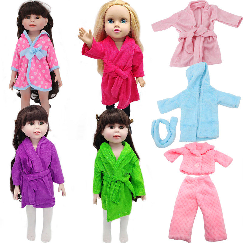 18-inch American Doll Polka Dot Pajamas Nightgown Princess Sleepwear for 48cm Dolls
