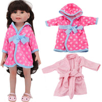18-inch American Doll Polka Dot Pajamas Nightgown Princess Sleepwear for 48cm Dolls