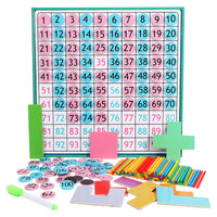 Montessori Magnetic Hundred Board for Kids, 1-100 Number Sorting, Addition, Subtraction Educational Toy for Preschoolers