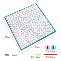 Montessori Magnetic Hundred Board for Kids, 1-100 Number Sorting, Addition, Subtraction Educational Toy for Preschoolers