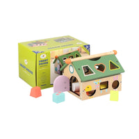 Wooden Kids Geometric Shape Sorting House Toy - Educational Intelligence Box for Babies and Toddlers