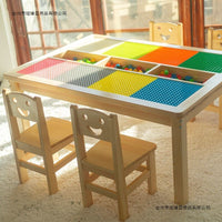 Kids Building Block Table Compatible with Lego Wooden Game Table Baby Educational Toy Multifunctional Learning Desk Early Education Station