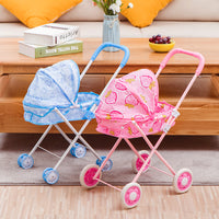 Kids Pretend Play Simulation Baby Stroller with Doll Set for Toddler Girls