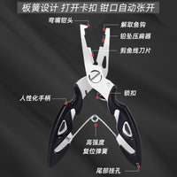 Multifunctional Fishing Pliers with Scale, Stainless Steel PE Line Cutter, Split Ring Opener, Hook Remover