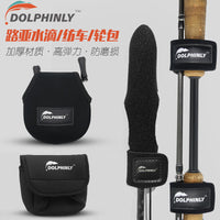 Fishing Reel Bag Spinning Reel Cover Baitcasting Reel Pouch Rod Tie Strap Protective Case Rod Ball Holder Drum Reel Bag