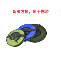 Portable Folding Fishing Bucket with Lid Live Fish Tank Canvas Fish Container for Outdoor Fishing