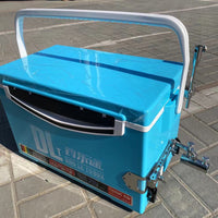 New 29L Fishing Box Multi-functional Four-Leg Lifting Full Set Accessories Black Pit Wild Fishing Seatable Platform Tackle Box