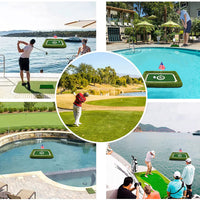 Floating Golf Putting Green Practice Mat Outdoor Mini Golf Course Training Aid