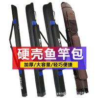 Hard Shell Fishing Rod Bag Triangle Bottom Fishing Pole Case Tackle Storage for Lure and River Fishing