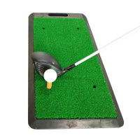 Portable Golf Swing Mat with Handle, Driving Range Practice Hitting Mat, Attachable to Golf Bag