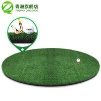 PGM Golf Hitting Mat Long Grass Practice Range Non-slip TPE Base Round Nylon Turf High Elasticity