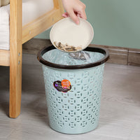Wall-Mounted Half-Round Trash Can with Pressure Ring, Hollow Design, for Office, Kitchen, Fruit & Vegetable Storage
