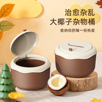 Desktop Trash Can Living Room Creative Cartoon Multifunctional Storage Bin Office Desk Press-Type Mini Wastebasket
