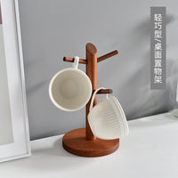 Solid Wood Mug Holder Rack Kitchen Cup Storage Organizer Display Stand for Mugs, Keys, and Jewelry