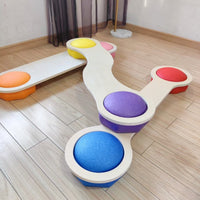 River Stone Balance Bridge Stepping Stones for Kids Sensory Training Equipment Balance Beam Toddler Toy Kindergarten