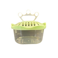 Kids Turtle Tank, Portable Plastic Reptile Carrier, Clear Small Fish Tank for Pet Transport