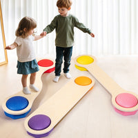 Sensory Integration Training River Crossing Bridge Boards for Kids, Stepping Stones, Balance Beam, Indoor Outdoor Kindergarten Toy