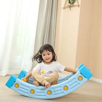 Kids Sensory Integration Training Equipment Quarter Circle Balance Board Early Education Physical Fitness Rocking Circle Balance Beam