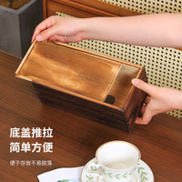Customizable Wooden Tissue Box for Restaurants, Hotels, and Home Use, Napkin Holder with Logo Printing