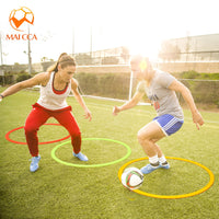 Football Training Agility Rings Set - Speed and Agility Training Equipment for Soccer Drills