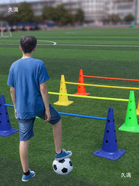 Kids Soccer Training Cones Obstacle Course Set - Agility Markers for Basketball, Football, and Sensory Play