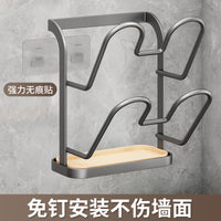 锅盖架子壁挂式免打孔多层厨房置物架锅盖放置器放砧板菜板沥水篮
