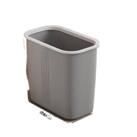 Stylish Narrow Bathroom Trash Can with Lid, Thickened Large Capacity Press-Type Home Waste Bin