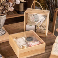 Wooden Bridesmaid Gift Box Birthday Present Wedding Favor Box for Friends Candy Empty Box