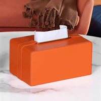 Luxury Leather Tissue Box Holder Nordic Retro Home Living Room Dining Table Coffee Table Napkin Dispenser Decorative Ornament