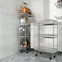 Stainless Steel Kitchen Gap Storage Rack Multi-layer Narrow Refrigerator Crevice Bathroom Organizer Cart