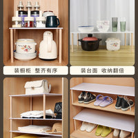 Kitchen Countertop Seasoning Storage Rack Cabinet Organizer Shelf Plate Holder Pot Lid Divider