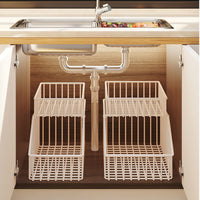Pull-Out Storage Rack for Under Sink Kitchen Cabinet, New Seasoning Organizer, Multi-layer Storage Shelf