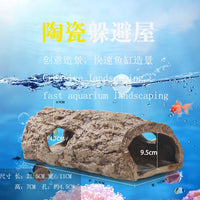 Aquarium Landscaping Hideaway Cave Spawning Pot Fish Shrimp Shelter Creative Ceramic Breeding Tube Fish Tank Ornament