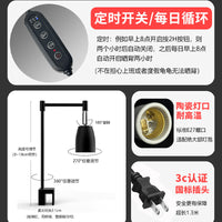 Full Spectrum Turtle Basking Lamp UVB Light for Reptiles Tortoises Calcium Supplement with Timer and Adjustable Settings