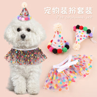 Pet Birthday Outfit for Cats and Small Dogs, Photo Props