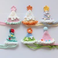 Pet Birthday Hat for Cats and Small Dogs, Cute Knitted Festival Photo Prop