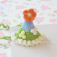 Pet Birthday Hat for Cats and Small Dogs, Cute Knitted Festival Photo Prop